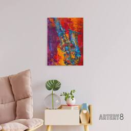 "Artery8 Acid Jazz Music Saxophone Canvas Abstract Wall Art - Size: W18"" x H24""" - thumbnail 3