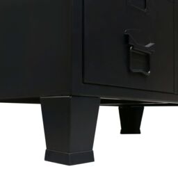 Berkfield Home Wardrobe Metal Industrial Style 67x35x107 cm Black - Size: 67 x 35 x 107 cm - thumbnail 5