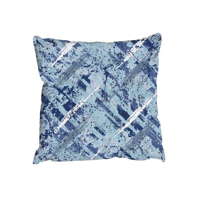 Benjamin Tate Design Bold plaid pattern with wild crossing brushstrokes (Outdoor Cushion)