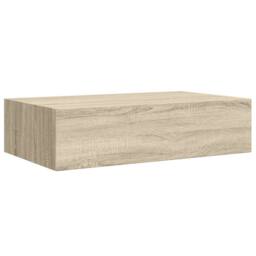 Berkfield Home Wall-mounted Drawer Shelves 2 pcs Oak 40x23.5x10cm MDF in Light Tan - Size: 40x23.5x10 cm - thumbnail 6