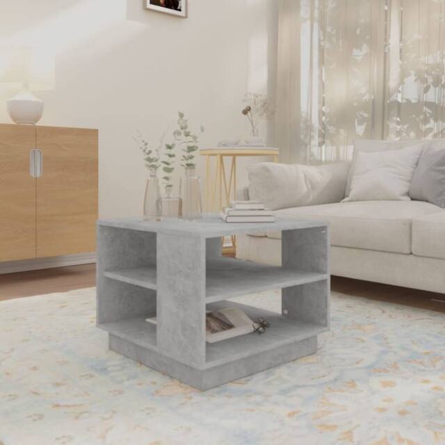 Berkfield Home Modern Coffee Table Concrete Grey 55x55x43 cm Engineered Wood - Size: 55 x 55 x 43 cm - image 1