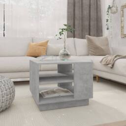 Berkfield Home Modern Coffee Table Concrete Grey 55x55x43 cm Engineered Wood - Size: 55 x 55 x 43 cm - thumbnail 2