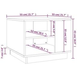 Berkfield Home Modern Coffee Table Concrete Grey 55x55x43 cm Engineered Wood - Size: 55 x 55 x 43 cm - thumbnail 7
