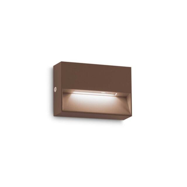 Netlighting Dedra Outdoor Rectangle Flush Wall Lamp Coffee 160Lm 3000K IP65 in Brown - image 1