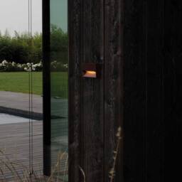 Netlighting Dedra Outdoor Rectangle Flush Wall Lamp Coffee 160Lm 3000K IP65 in Brown - thumbnail 2