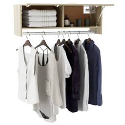 Berkfield Home Wardrobe Sonoma Oak 100x32.5x35 cm Engineered Wood in Light Tan - thumbnail 7