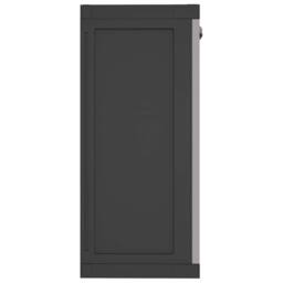 Berkfield Home Outdoor Storage Cabinet Grey & Black 65x37x85 cm PP - Size: 65 x 37 x 85 cm - thumbnail 7