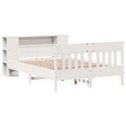 Berkfield Home Bookcase Bed without Mattress White 140x200cm Solid Wood Pine - Size: 140x200 cm - thumbnail 3