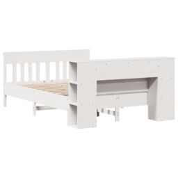 Berkfield Home Bookcase Bed without Mattress White 140x200cm Solid Wood Pine - Size: 140x200 cm - thumbnail 6
