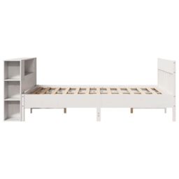 Berkfield Home Bookcase Bed without Mattress White 140x200cm Solid Wood Pine - Size: 140x200 cm - thumbnail 5