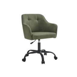 SONGMICS Swivel Home Office Desk Chair with Armrests Adjustable Height in Dark Green - thumbnail 8