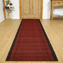 runrug Hallway Carpet Runner Rug - Hardwearing & Durable, 7mm - 'Inca' in Red - Size: 80 cm x 210 cm - thumbnail 4