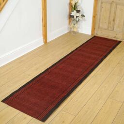 runrug Hallway Carpet Runner Rug - Hardwearing & Durable, 7mm - 'Inca' in Red - Size: 80 cm x 210 cm - thumbnail 3