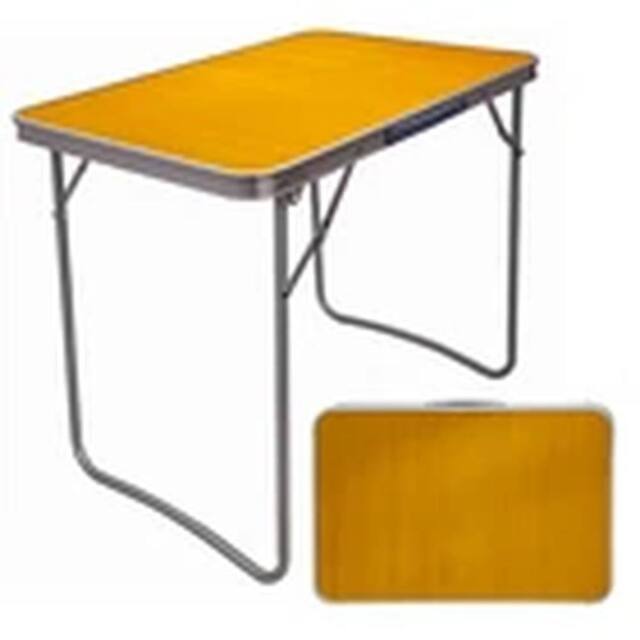 EONLION Folding MDF Dining Table Portable for Indoor Outdoor Camping Picnic in Yellow - image 1