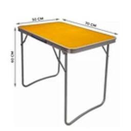EONLION Folding MDF Dining Table Portable for Indoor Outdoor Camping Picnic in Yellow - thumbnail 2