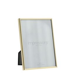 "IMPRESSIONS Brass Finished Photo Frame Oblong Thin - 5""X 7"" in Metallics"