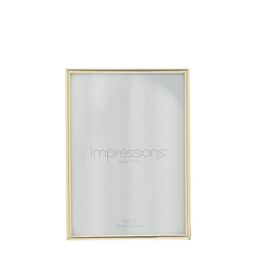 "IMPRESSIONS Brass Finished Photo Frame Oblong Thin - 5""X 7"" in Metallics" - thumbnail 3