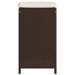 Berkfield Home Beautiful Garden Bar Stools with Cushions 6 pcs Brown Poly Rattan - thumbnail 5