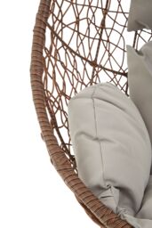 Orsina Luxurious Brown Rattan Hanging Chair, Versatile Lounge Chair, Sturdy Bedroom Chair, Modern Garden Chair - thumbnail 6