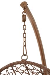 Orsina Luxurious Brown Rattan Hanging Chair, Versatile Lounge Chair, Sturdy Bedroom Chair, Modern Garden Chair - thumbnail 5