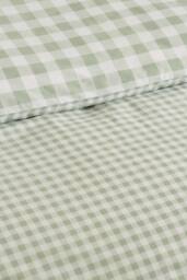 Catherine Lansfield 'Bamford Gingham Check' Reversible Duvet Cover Set in Green - Size: Double - thumbnail 4