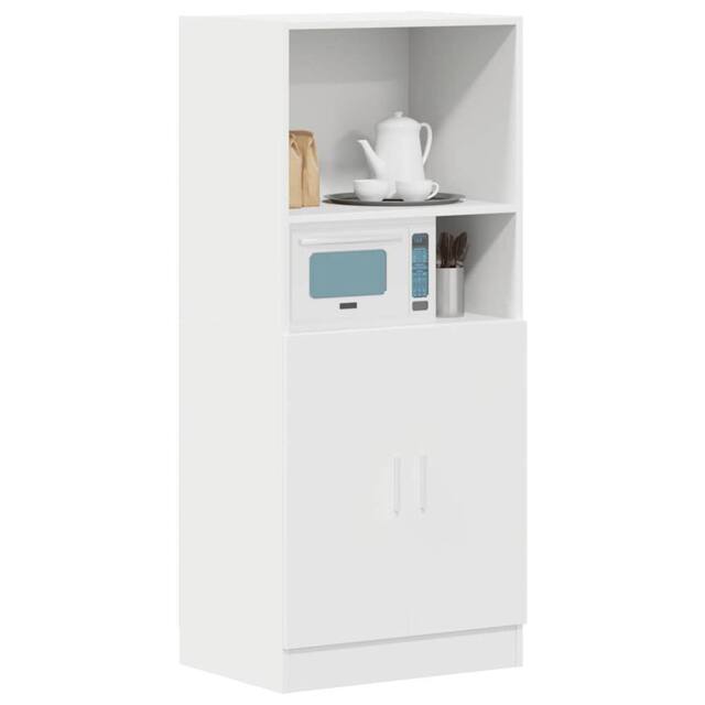 Berkfield Home Kitchen Cabinet White 57x41.5x131.5 cm Engineered Wood - image 1
