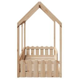 Berkfield Home Kids' House Bed Frame without Mattress 80x200 cm Solid Wood Pine in Brown - thumbnail 5