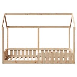 Berkfield Home Kids' House Bed Frame without Mattress 80x200 cm Solid Wood Pine in Brown - thumbnail 4