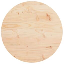 Berkfield Home Table Top Round Ã˜40x3 cm Solid Wood Pine in Brown - Size: 40x3 cm - thumbnail 2