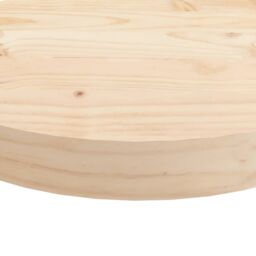 Berkfield Home Table Top Round Ã˜40x3 cm Solid Wood Pine in Brown - Size: 40x3 cm - thumbnail 5