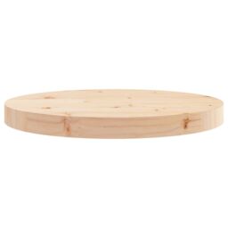 Berkfield Home Table Top Round Ã˜40x3 cm Solid Wood Pine in Brown - Size: 40x3 cm - thumbnail 4