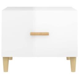 Berkfield Home Sturdy Coffee Table High Gloss White 50x50x40 cm Engineered Wood - Size: 50 x 50 x 40 cm - thumbnail 6