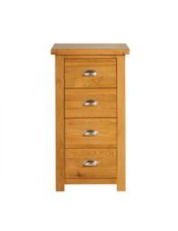 Birlea Woburn 4 Drawer Narrow Chest Oak in Light Oak - thumbnail 5