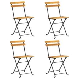 Berkfield Home Durable 5 Piece Folding Outdoor Dining Set Solid Acacia Wood in Brown - thumbnail 3