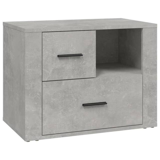 Berkfield Home Bedside Cabinet Concrete Grey 60x36x45 cm Engineered Wood - Size: 60 x 36 x 45 cm - image 1