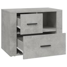 Berkfield Home Bedside Cabinet Concrete Grey 60x36x45 cm Engineered Wood - Size: 60 x 36 x 45 cm - thumbnail 7
