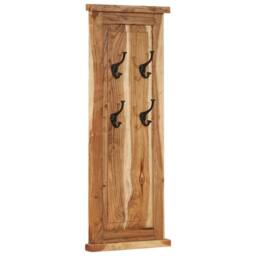 Berkfield Home Coat Racks 2 pcs Solid Wood Acacia 38x100 cm in Brown - thumbnail 1