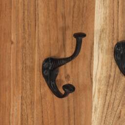 Berkfield Home Coat Racks 2 pcs Solid Wood Acacia 38x100 cm in Brown - thumbnail 7
