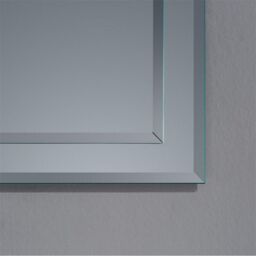 Clifton 40cm Deluxe Rectangular Bevelled Edge Bathroom Wall Mirror in Natural - thumbnail 3