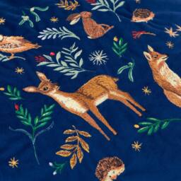Furn Berry Woods Velvet Cushion in Navy - Size: 45 cm x 45 cm - thumbnail 4