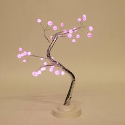 Bright Zeal Black 45cm USB/Battery Color-Changing LED Pearl Tree Light with Remote - thumbnail 2