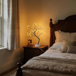 Bright Zeal Black 45cm USB/Battery Color-Changing LED Pearl Tree Light with Remote - thumbnail 6