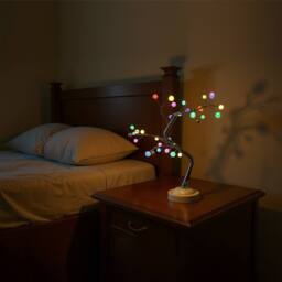 Bright Zeal Black 45cm USB/Battery Color-Changing LED Pearl Tree Light with Remote - thumbnail 7