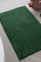 Catherine Lansfield 'Bobble' Bath Mat in Dark Green - thumbnail 1
