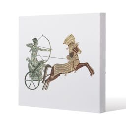 Benjamin Tate Design Pharaoh on War Chariot (Canvas Print) / 61 x 61 x 4cm in Natural - Size: 61 x 61 x 4 cm - thumbnail 1