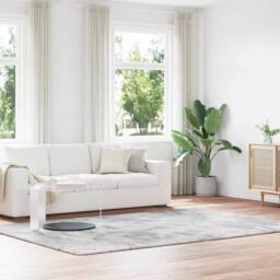 Berkfield Home Shaggy Rug High Pile NAVARRA Silver Grey 200x290 cm Polyester - Size: Medium - thumbnail 2