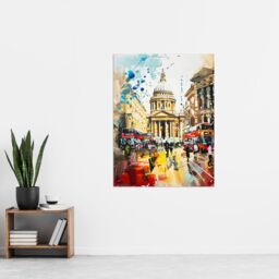 "Artery8 St Pauls Cathedral London England Abstract Fun Wall Art Print in Beige - Size: W24"" x H32""" - thumbnail 4