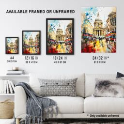 "Artery8 St Pauls Cathedral London England Abstract Fun Wall Art Print in Beige - Size: W24"" x H32""" - thumbnail 3