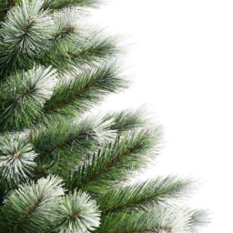 Berkfield Home Lush Artificial Hinged Christmas Tree with Flocked Snow 150 cm in Green - thumbnail 8