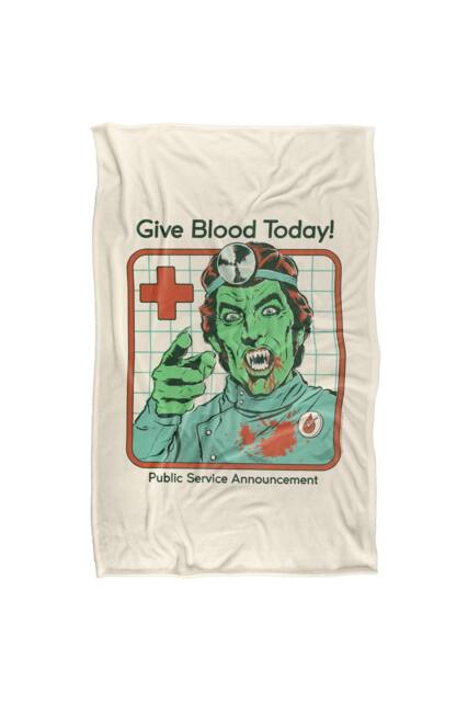 Steven Rhodes Give Blood Today Silky Touch Super Soft Throw Blanket - Size: Small - image 1